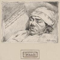 KG 07758
<br/>
Portret F.A. Milatz, opgebaard in zijn kist
<br/>
<em>Brussel, Hermanus van (1763-1815)</em>